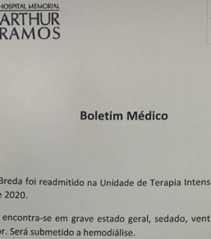Estado de saúde de Dom Valério é grave, revela boletim médico 