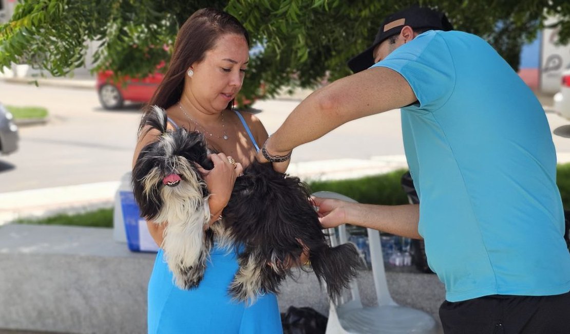 No dia D da Campanha, Arapiraca vacina mais de 22 mil cães e gatos contra a raiva