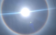 Halo Solar aparece no céu e encanta moradores da região Norte