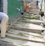 Obras de recuperação de escadarias podem evitar desastres no inverno