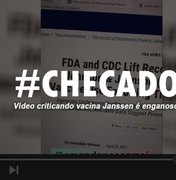 Vídeo criticando vacina Janssen é enganoso