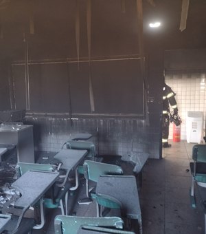 Escola particular de Arapiraca registra princípio de incêndio