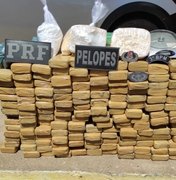 Pelopes do 3º BPM e PRF apreendem cerca de 100 Kg de drogas em Arapiraca e São Sebastião