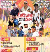 Prefeitura de Porto Calvo divulga programação do Carnaval 2019
