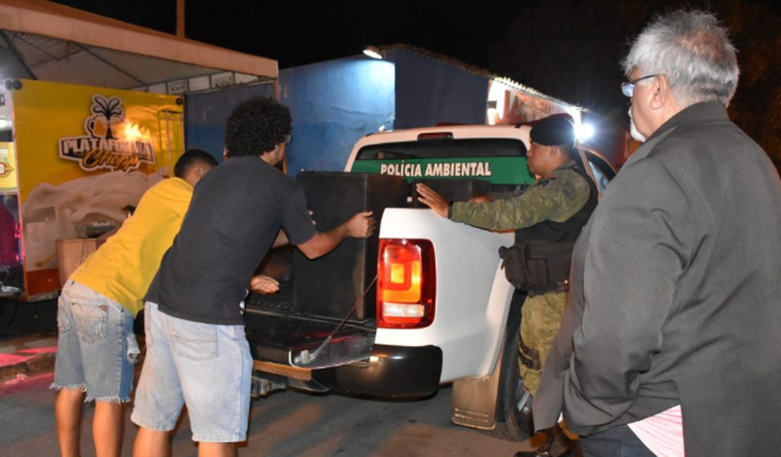 Ministério Público de Alagoas apreende 12 sons no fim de semana