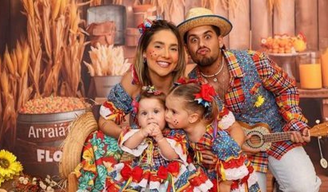Virginia Fonseca e Zé Felipe organizam festa junina para caçula após comparações com Maria Alice