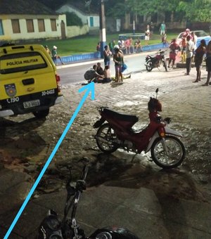 Colisão entre motos deixa idoso ferido em Porto de Pedras