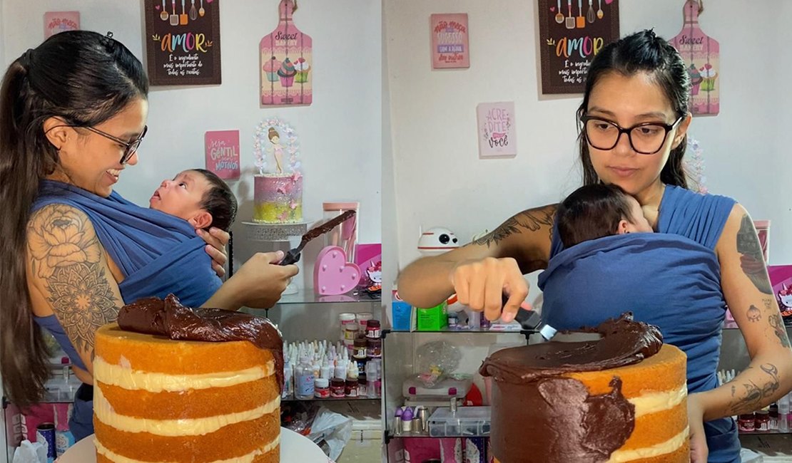 Chef amazonense viraliza na internet após confeitar bolo com filho