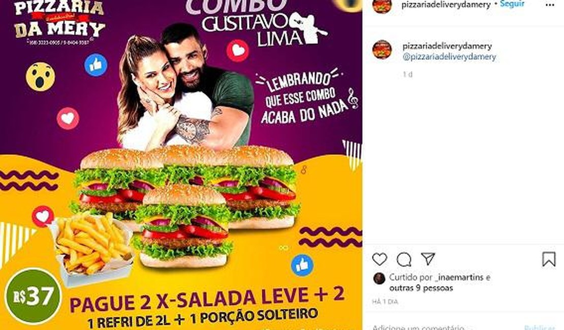 Separação de Gusttavo Lima e Andressa Suita vira tema de promoção em restaurantes: “Acaba do nada”