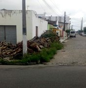 Prefeitura de Arapiraca vai notificar dono de madeiras que obstruiu calçada 