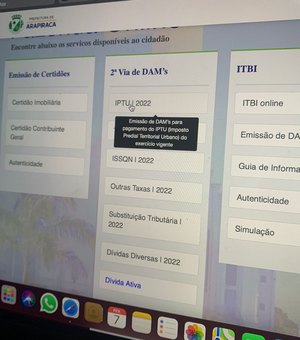 Guia de pagamento do IPTU 2022 de Arapiraca já pode ser emitida online no site da prefeitura