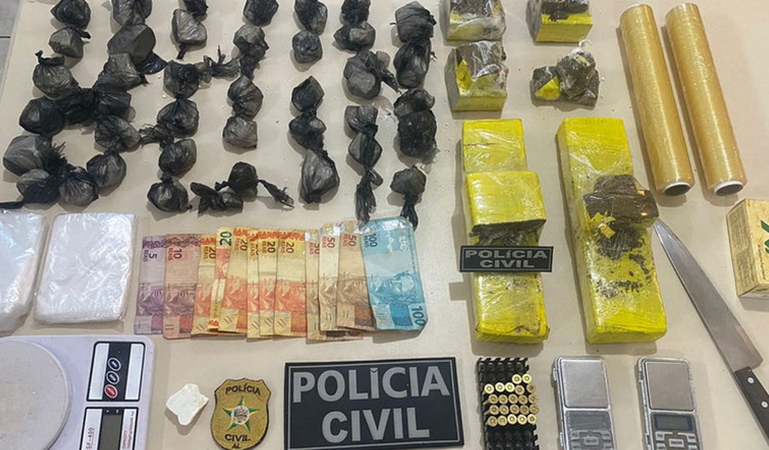 Jovem é preso por tráfico de drogas e posse ilegal de munição em São Miguel dos Campos