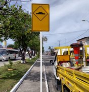 SMTT requalifica sinalização na parte alta de Maceió