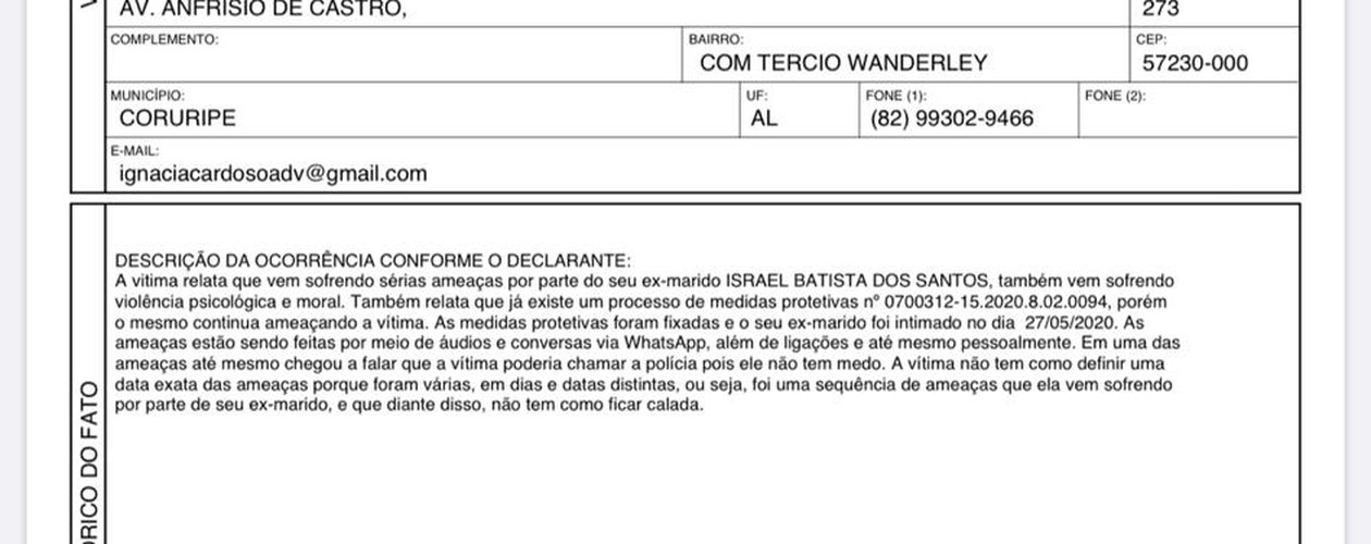 Coruripe: Marcelo Beltrão apoia candidato Israel Batista, acusado de agredir ex-mulher