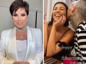 Kris Jenner apoia noivado de Kourtney Kardashian e Travis Barker: 'Feitos um para o outro'