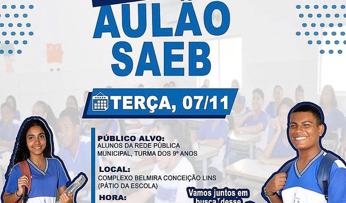 Alunos da rede municipal de Porto de Pedras participam de Aulão de Revisão para SAEB