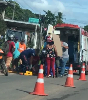 Colisão entre duas motos deixa uma mulher ferida em Palmeira dos Índios