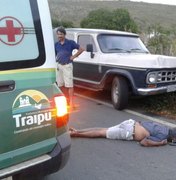 Homem morre atropelado na AL 487 na região do município de Traipu