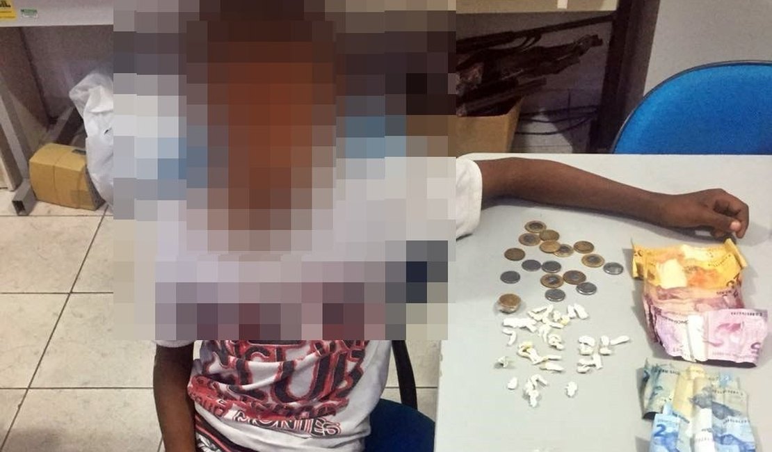 Criança de 10 anos é apreendida com drogas em São Miguel dos Campos 