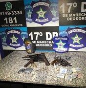  Jovens são presos com armas de fogo e drogas em Marechal Deodoro