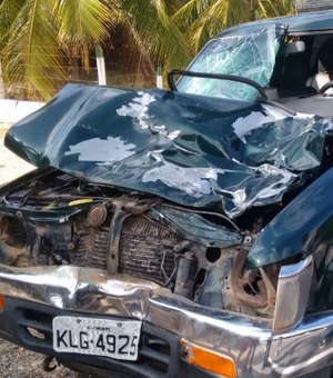 Animal solto na pista provoca acidente no Litoral Sul de Alagoas
