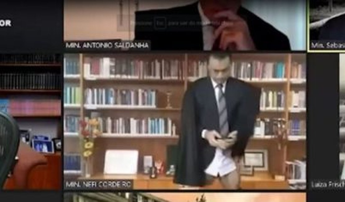 Vídeo: Ministro do STJ aparece sem calça durante sessão virtual