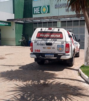 Vítima de disparo de arma fogo é internado no HE e preso em Arapiraca