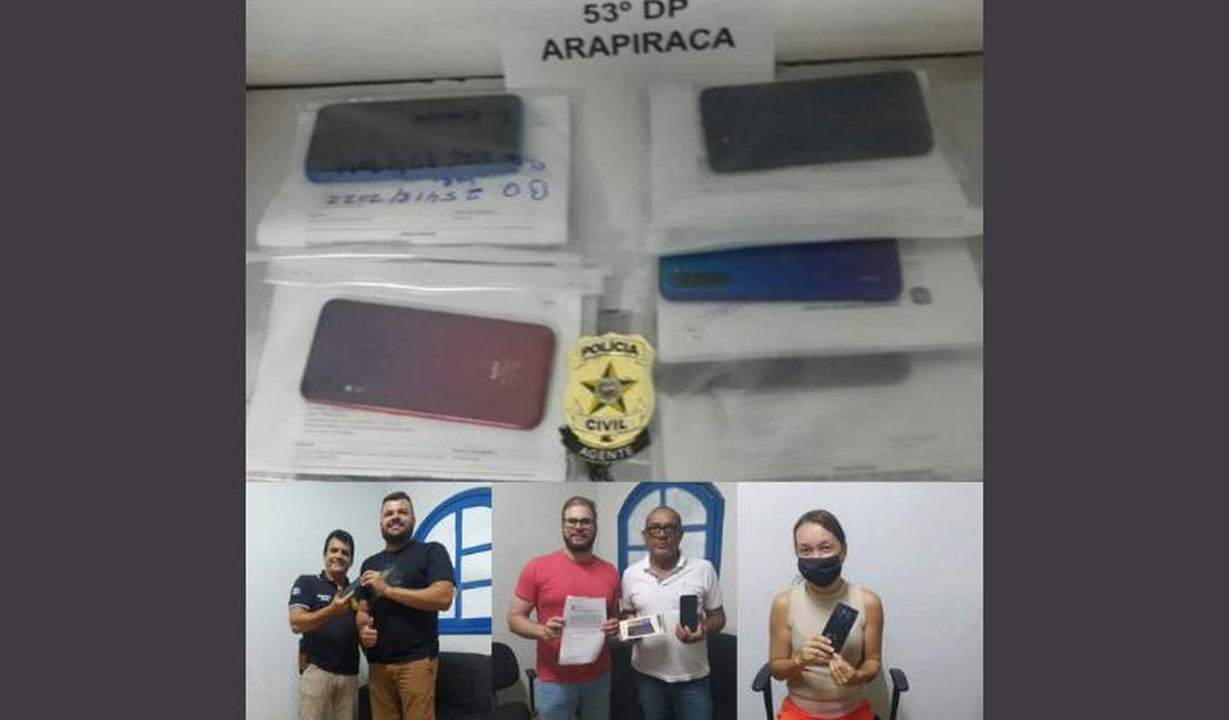 Investigações resultam na recuperação e devolução de 17 celulares roubados em Arapiraca