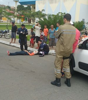 Motociclista é vítima de colisão no Centro de Arapiraca