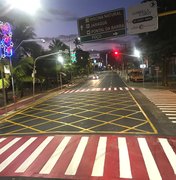 Avenida Álvaro Otacílio, em Maceió, recebe nova sinalização horizontal