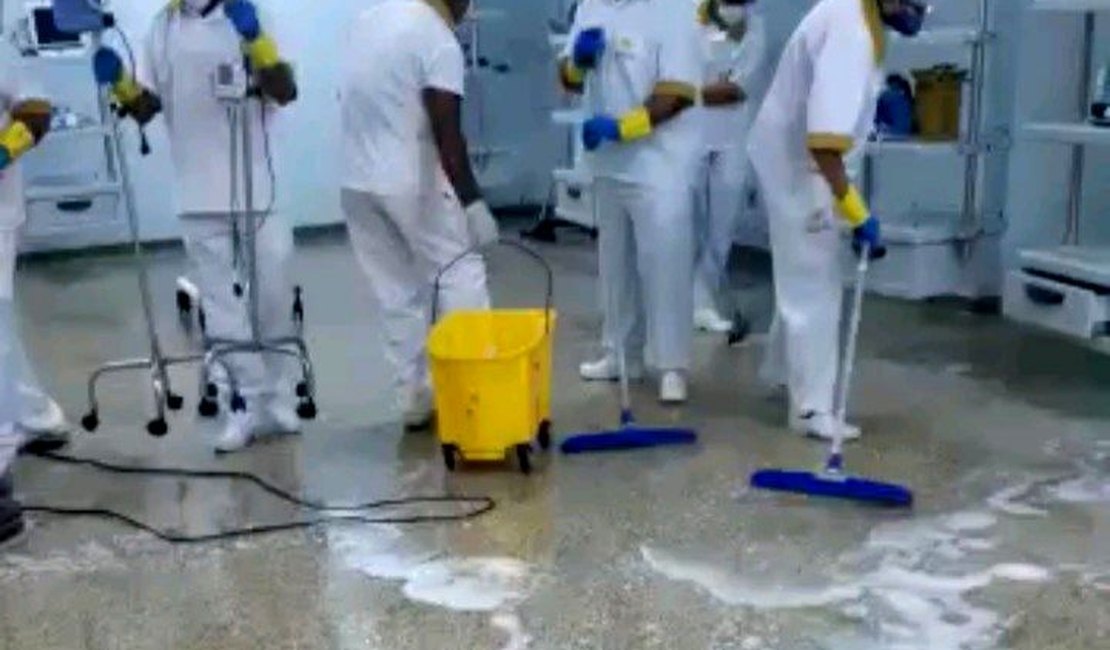 Equipes do HEA intensificam trabalho de limpeza e desinfecção contra a Covid-19