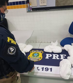 PRF prende dois traficantes com 9 kg de cocaína, no Sertão de Alagoas