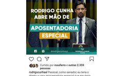 Postagem do senador Rodrigo Cunha no Instagram