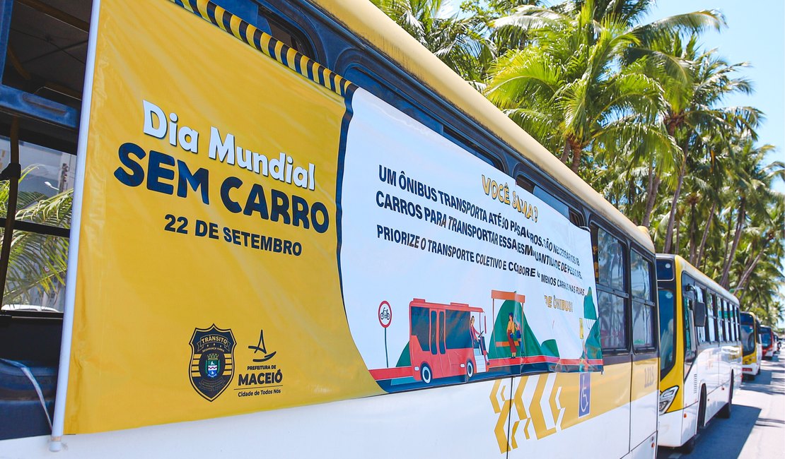 SMTT realiza ações na orla e no Centro de Maceió no Dia Mundial sem Carro
