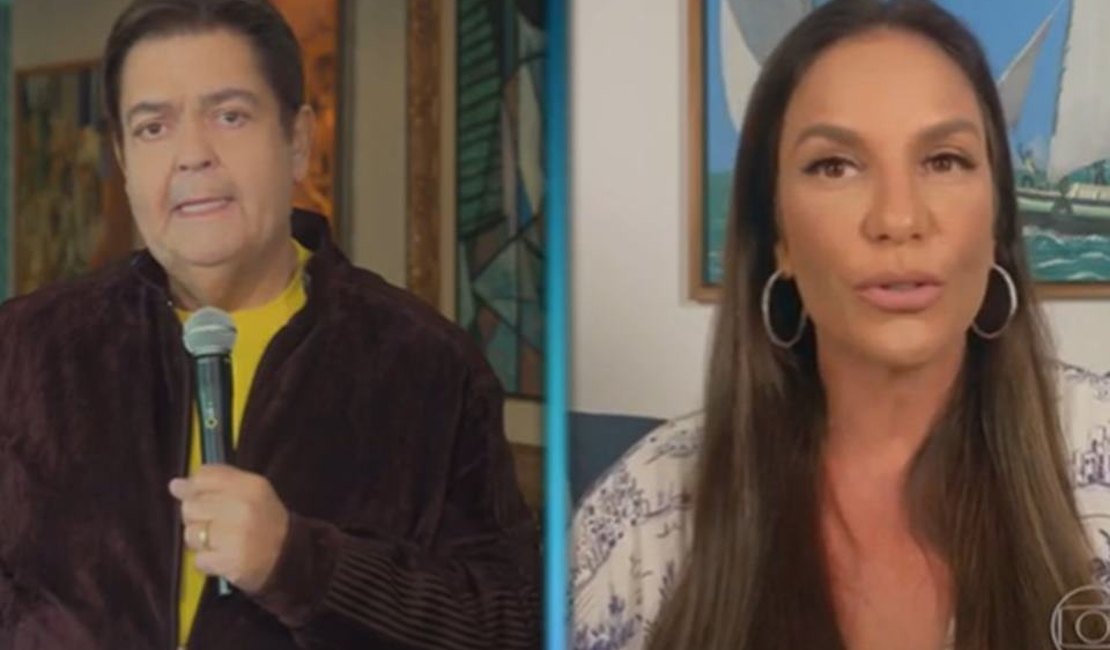 Faustão questiona Ivete Sangalo sobre fofocas e cantora quebra silêncio