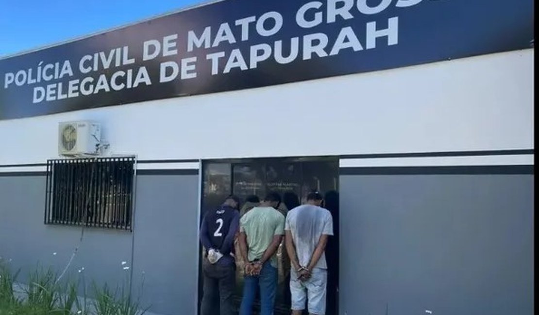 Três irmãos acusados de cometer homicídio em Alagoas são presos em Mato Grosso