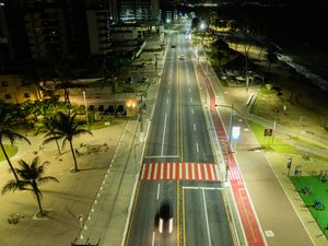 Nova iluminação em LED na orla de Maceió gera economia aos cofres públicos