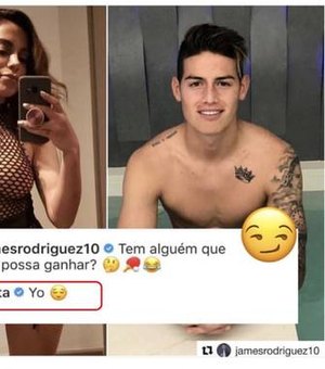 Anitta flerta com o jogador colombiano James Rodríguez no Instagram
