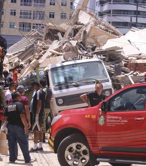Bombeiros confirmam 2ª morte no prédio que desabou em Fortaleza