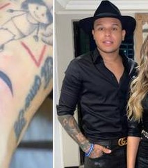 Namorando há quase 3 meses, Tierry tatua Gabi Martins no braço