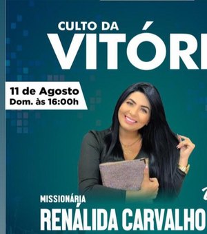 Culto da Vitória é realizado em Arapiraca no próximo domingo (11) 