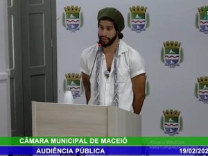Fala de participante em Audiência na Câmara de Maceió viraliza e levanta discussões