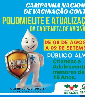 Prefeitura de Jacuípe inicia campanha contra Poliomielite e Multivacinação