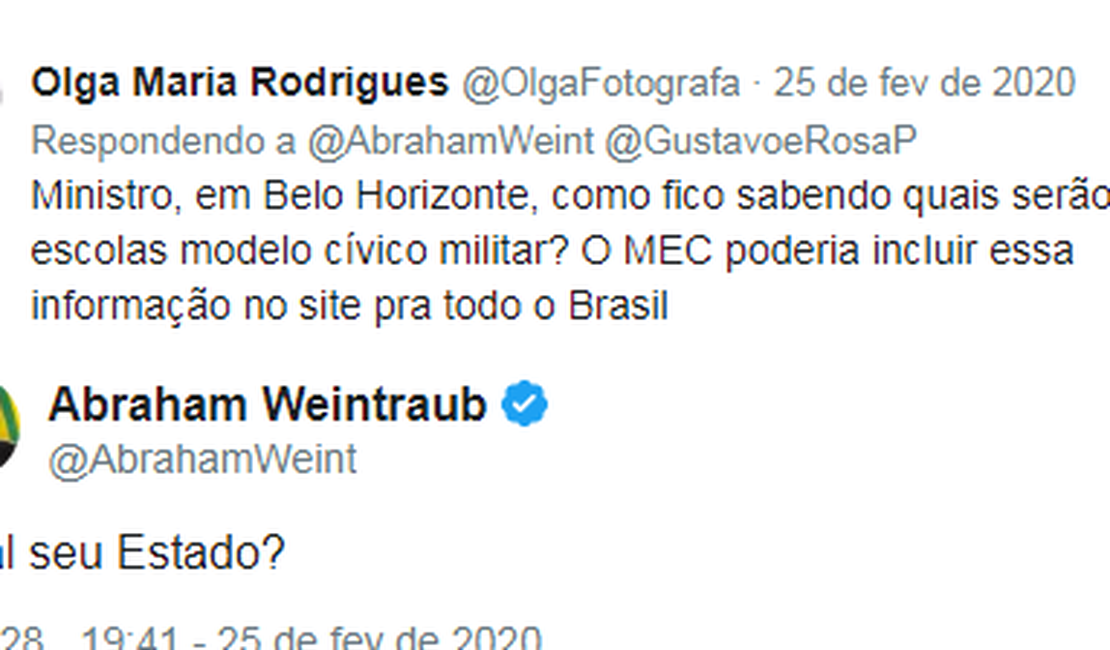 Ministro da Educação não sabe o estado onde fica Belo Horizonte