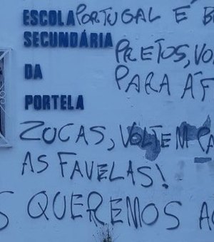 Escola em Portugal é pichada com frases racistas contra brasileiros