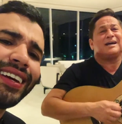 Gusttavo Lima canta com Leonardo e brinca: 'Bebeu tanto que já tá miando'