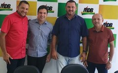 Pino, Isnaldo Bulhões, Dedé de Bacurau e Everaldo Barbosa no MDB