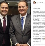 Renan Filho utiliza redes sociais para comemorar permanência do pai na presidência do Senado