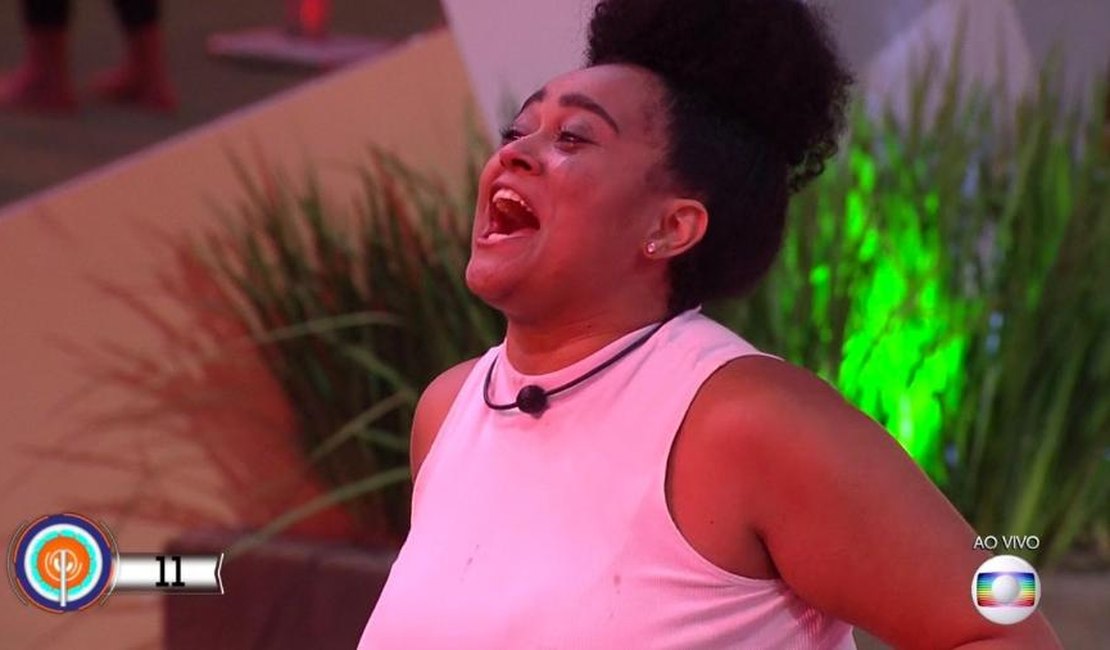 Rízia é a sétima líder do 'BBB19' e recebe recado da família ao vivo