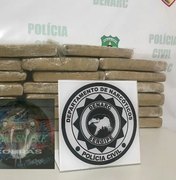 Em Sergipe, Arapiraquense é preso transportando 15 kg de maconha prensada